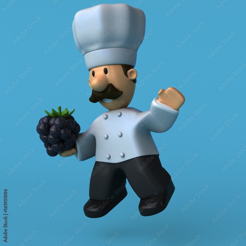 Fun chef - 3D Illustration Fun chef - 3D Illustration
