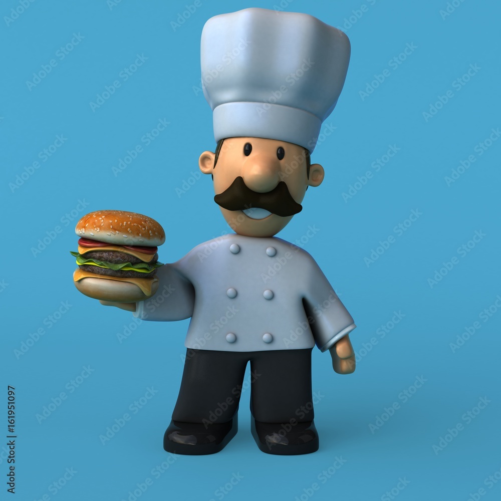 Fun chef - 3D Illustration