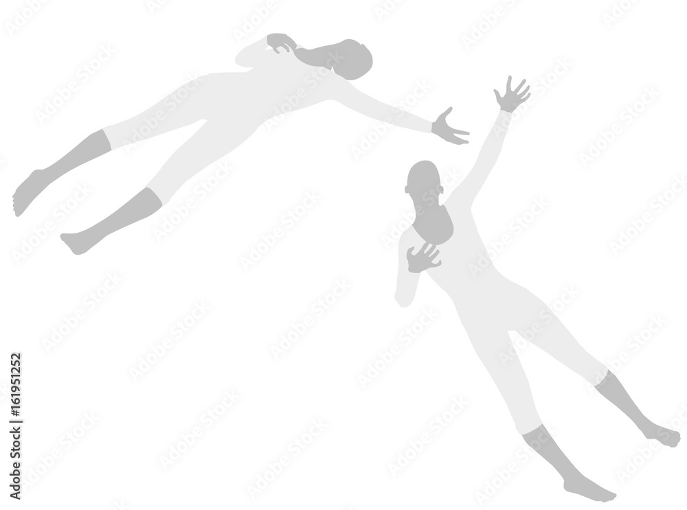 woman silhouette in Heart Attack Pose woman silhouette in Heart Attack Pose