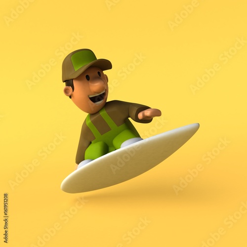 Gardener - 3D Illustration photo