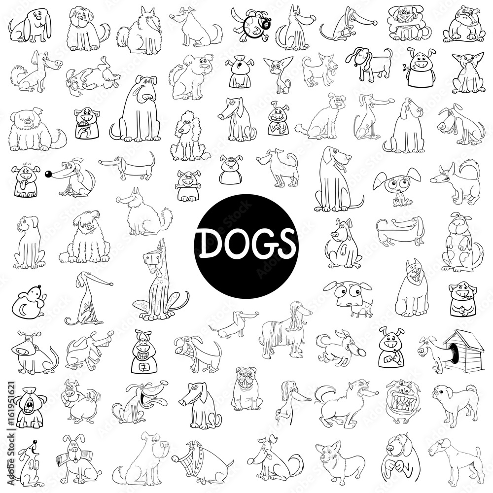 dog characters large set dog characters large set