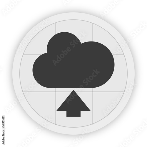 Icon Schaltfläche - Wolke upload - Cloud-Speicher