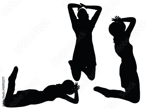 Muslim woman silhouette in pray pose