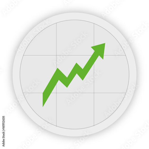 Icon Schaltfläche - Pfeil nach oben - Zuwachs