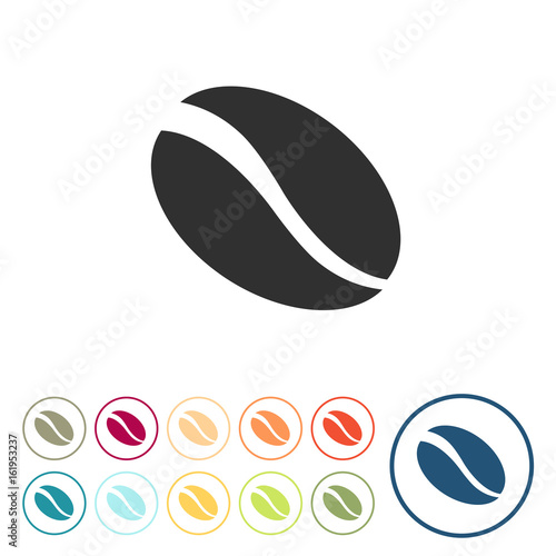 Runde Schaltflächen - Coffee-to-go - Kaffeebohne