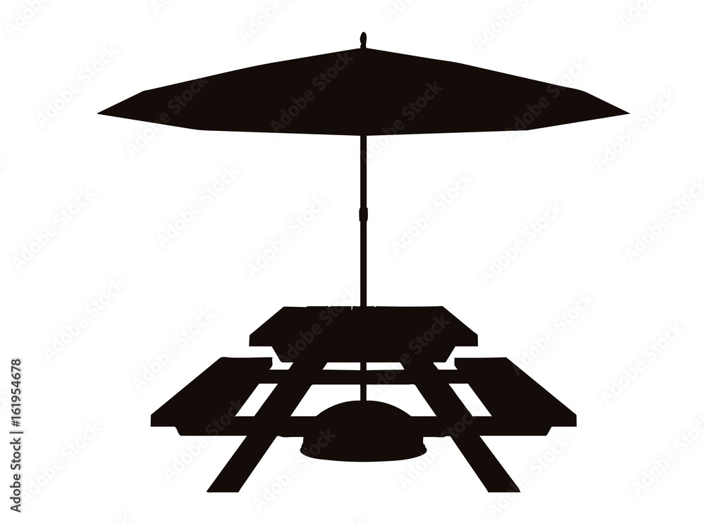 Bench silhouette on white background Bench silhouette on white background