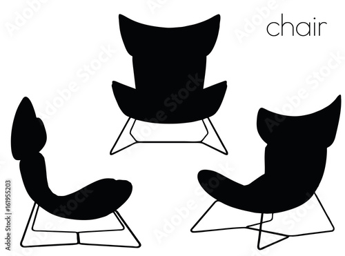 chair silhouette on white background