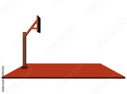 basketball hoop on white background