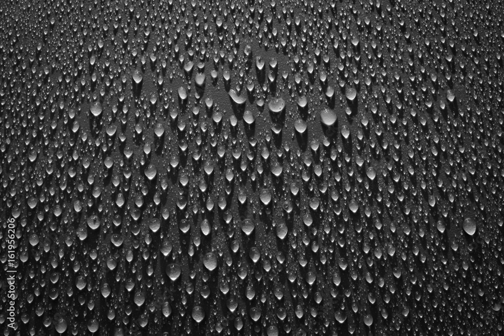 water drops on black background. Macro. water drops on black background. Macro.