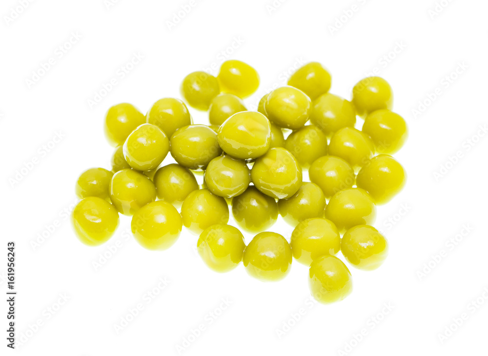 Pickled green peas isolated on white background Pickled green peas isolated on white background