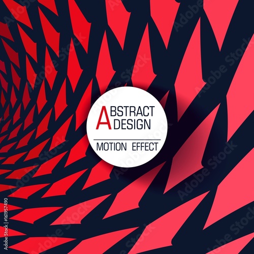 Simple Abstract Design. Futuristic geometric Pattern with Motion Effect. Minimal Vector Illustration 