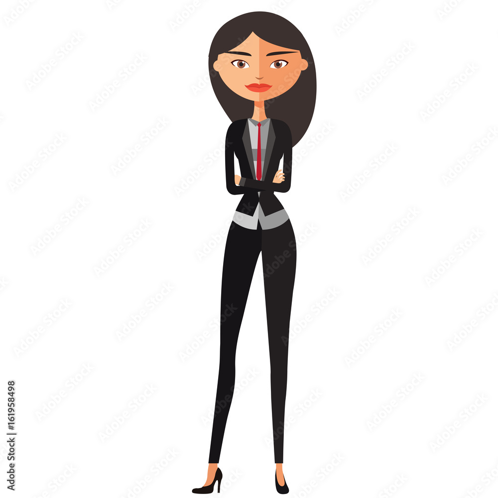 Flat asian business woman vector isolated. Flat asian business woman vector isolated.