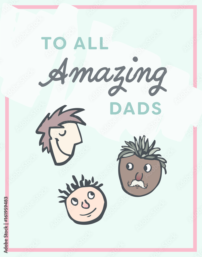 Vector icon set of fathers day greeting card against white background Vector icon set of fathers day greeting card against white background