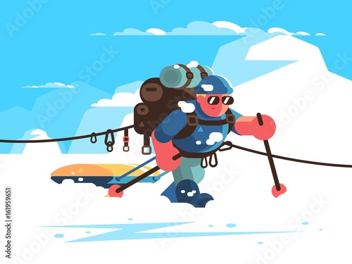 Man alpinist character