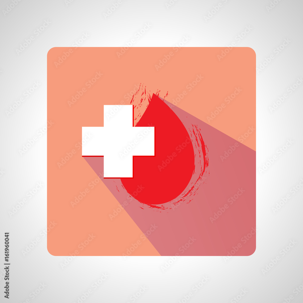 Vector illustration of Donate blood concept with abstract blood drop for World blood donor day-June 14.