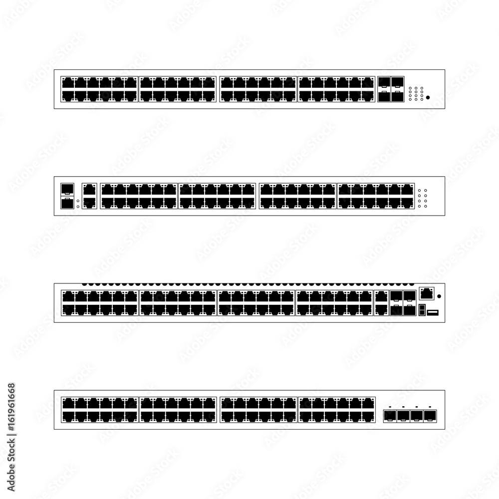 Front panel 48 ports networking ethernet switches Front panel 48 ports networking ethernet switches