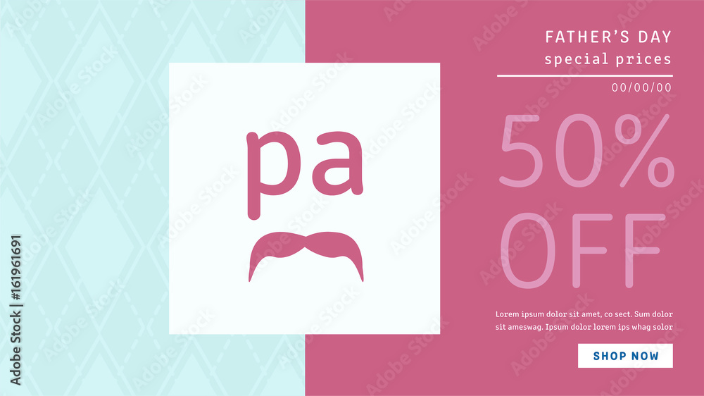 Vector image of coupon with text message