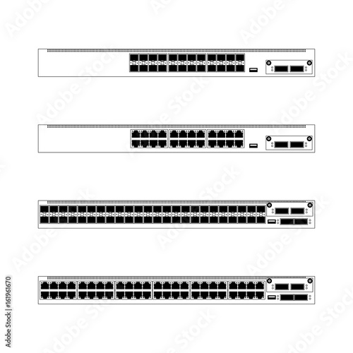 Front panel networking ethernet switches with QSFP and 40GbE