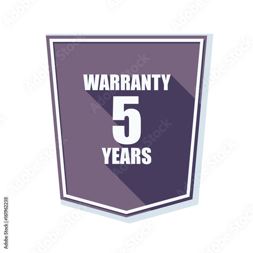 5 years warranty shield illustration