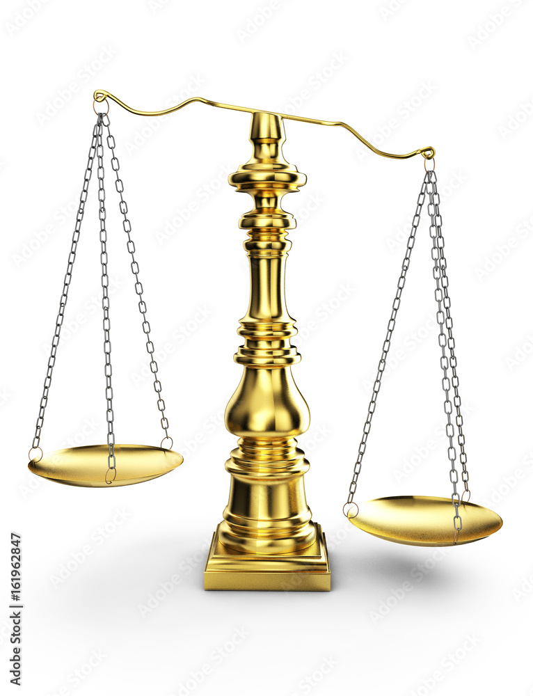 3D Isolated Balance or scale Background for measure. Justice, law or decisions concept. 3D Isolated Balance or scale Background for measure. Justice, law or decisions concept.