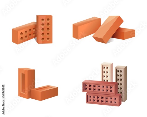 Set of construction materials icons - Vector illustration.