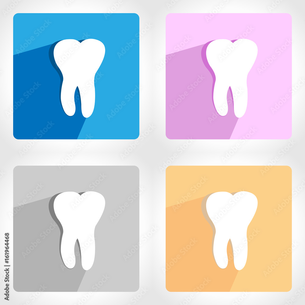 teeth icon dentist flat vector symbol. For mobile user interface teeth icon dentist flat vector symbol. For mobile user interface