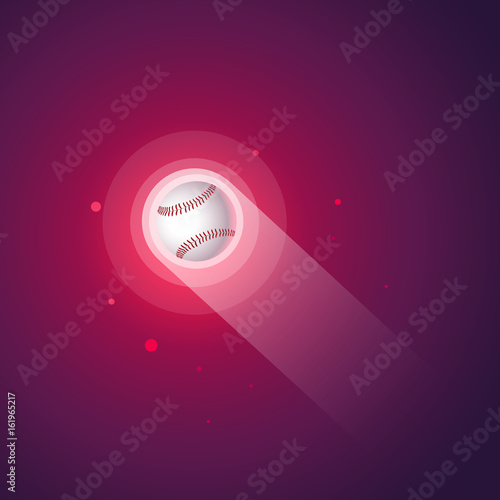 Baseball ball soaring into the sky create by vector. Can be used for sport poster, layout design, web banner, printing, and application.