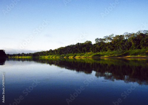 Fototapeta Naklejka Na Ścianę i Meble -  In the Amazon rainforest far from the civilization in South America, on the river Jurua, Brazil