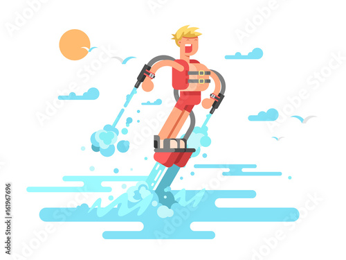 Man with flyboard