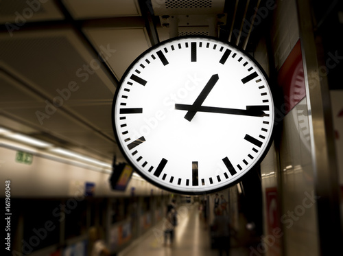 Clock at the subway station