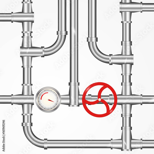 Plumbing Service of repairing Installation background. Pipeline system vector