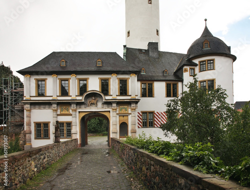 Fototapeta Naklejka Na Ścianę i Meble -  Altes Schlossat (Old castle) in Hochst (district of Frankfurt am Main). Germany