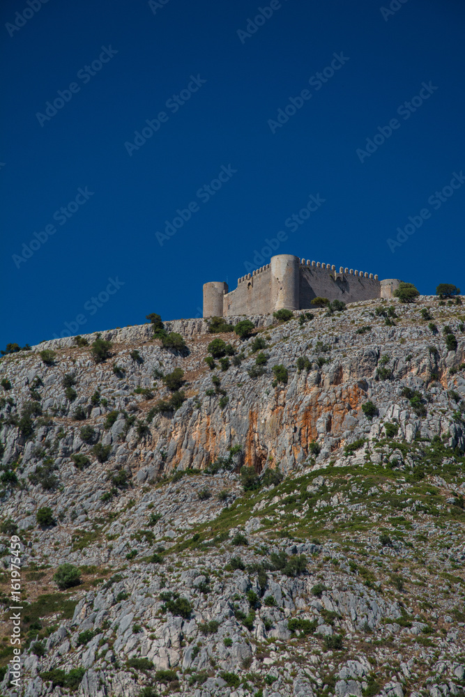 Vertical view of Montgri Castel, Catalonia