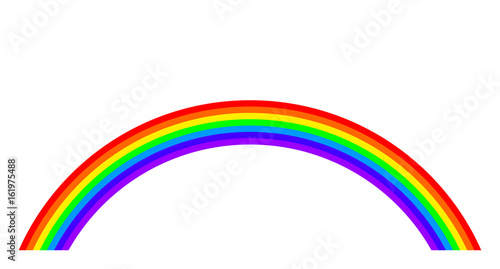 Rainbow Illustration On White Background Rainbow Bands In The Seven Main Colors Of The Spectrum Arc In The Colors Of Visible Light Red Orange Yellow Green Blue Indigo And Violet Vector Stock