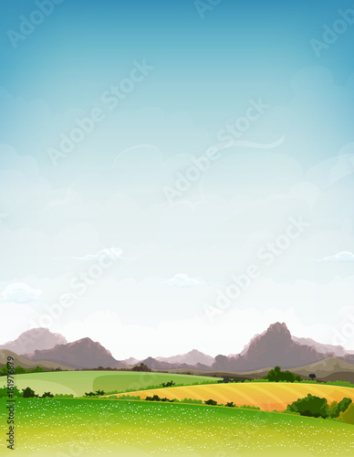 Spring And Summer Nature Landscape