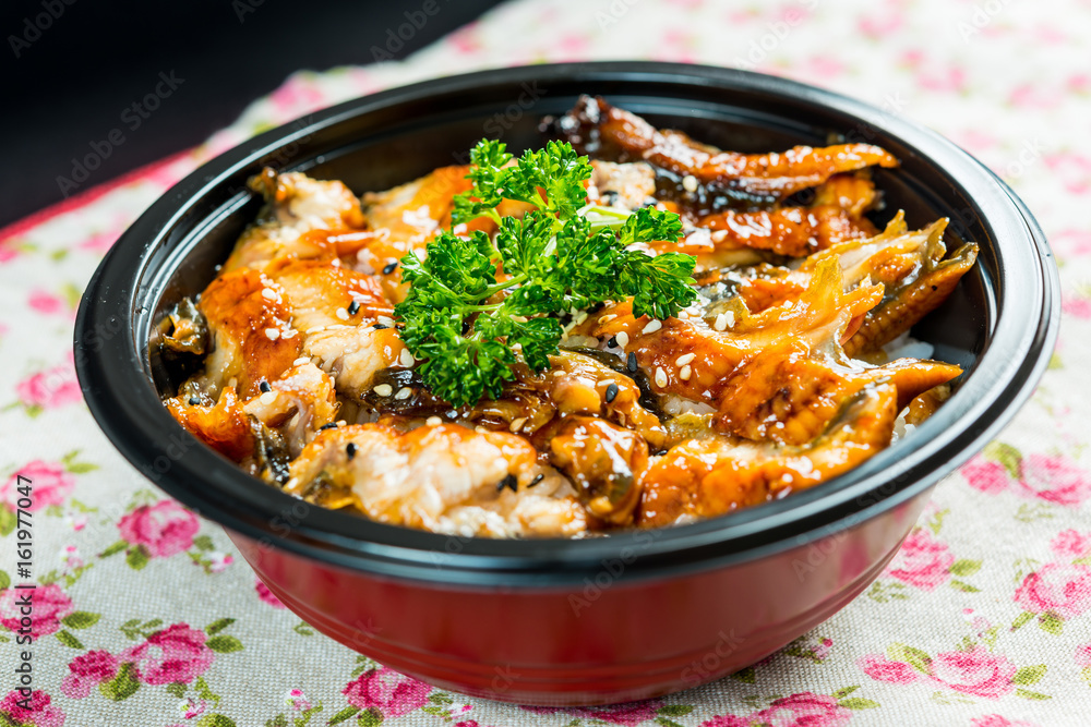 japanese food eel Chirashi Rice Bowl japanese food eel Chirashi Rice Bowl