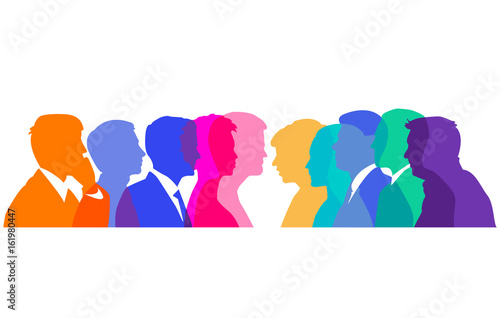 Buntes Personen Profil Illustration