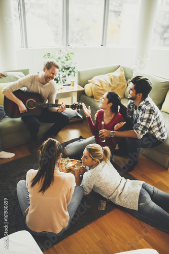 Group of young people havin...