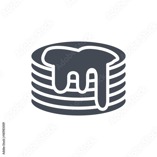 pancake breakfast silhouette icon