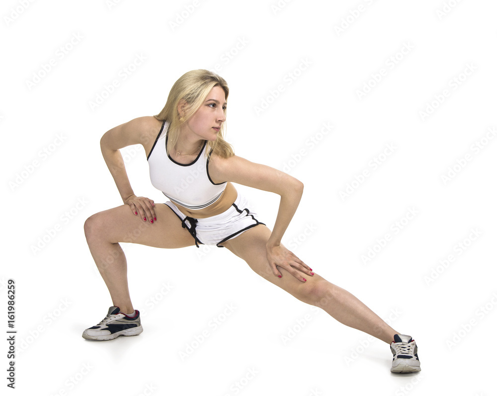 Young woman is engaged in fitness and yoga. Young woman is engaged in fitness and yoga.