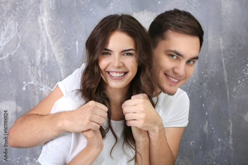 Beautiful young couple on g...