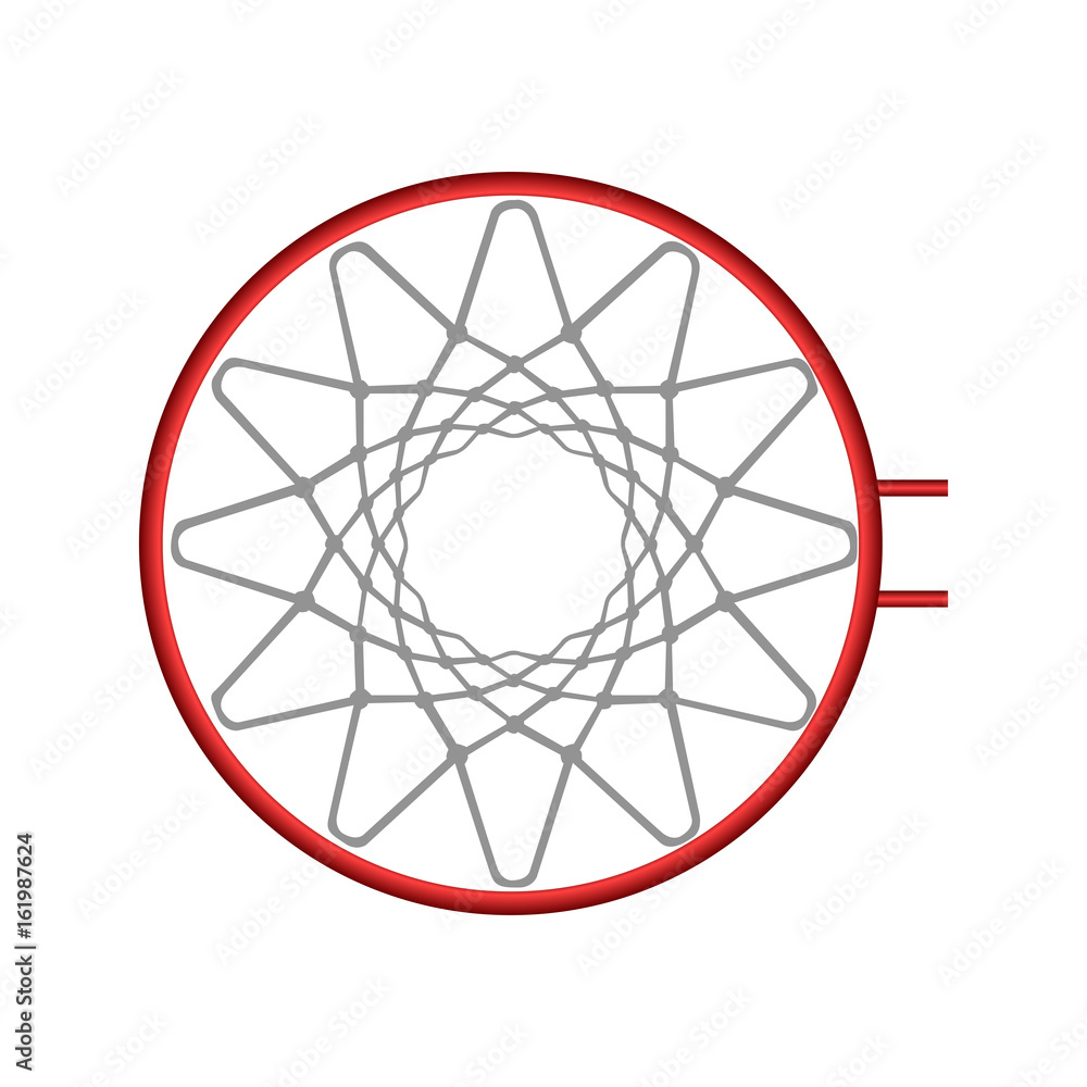 Naklejka premium Top view of a basketball net