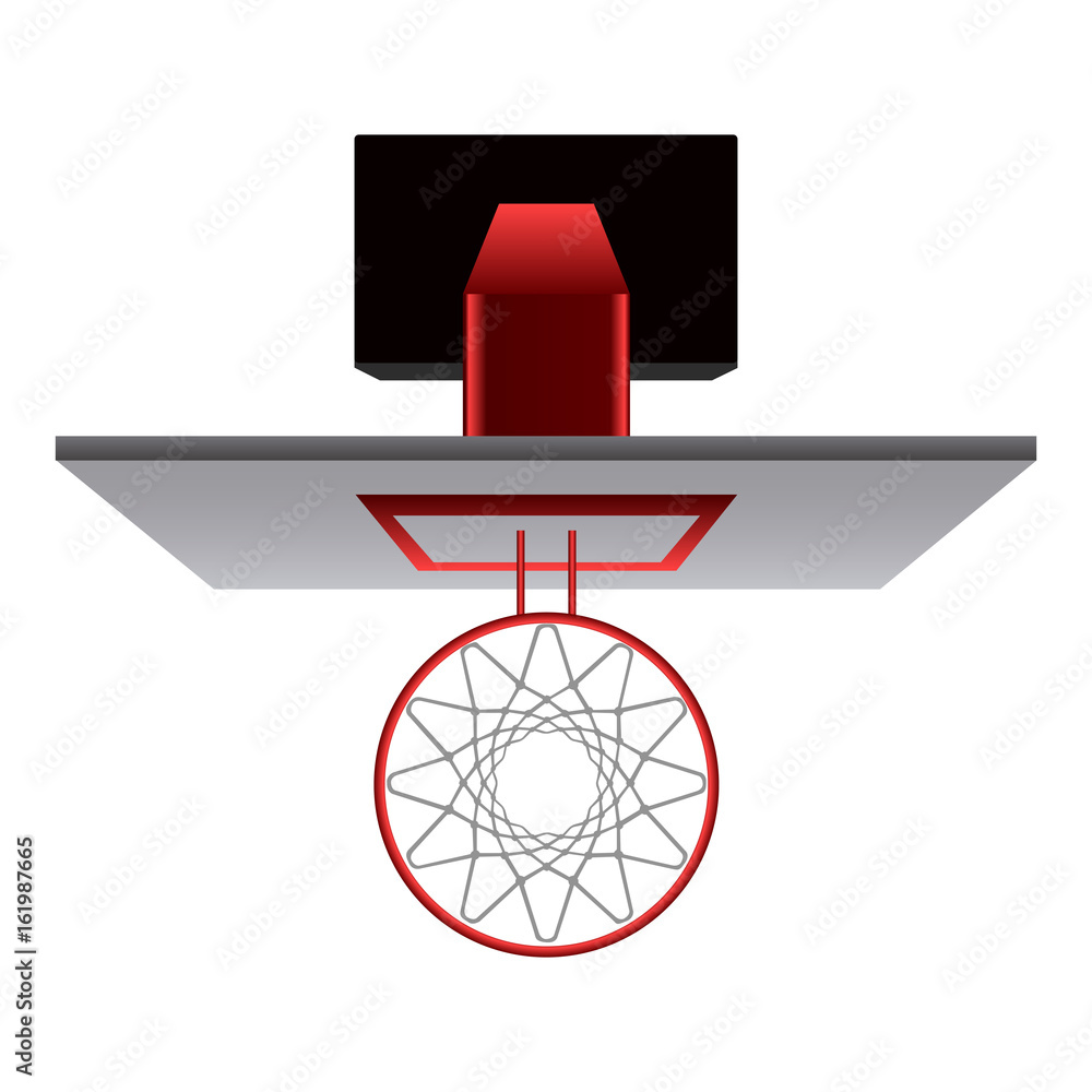 Naklejka premium Top view of a basketball net