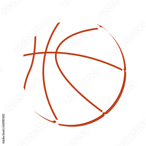 Isolated basketball ball