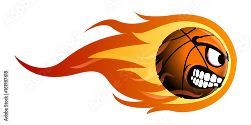 Isolated basketball ball