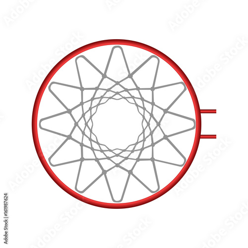Top view of a basketball net