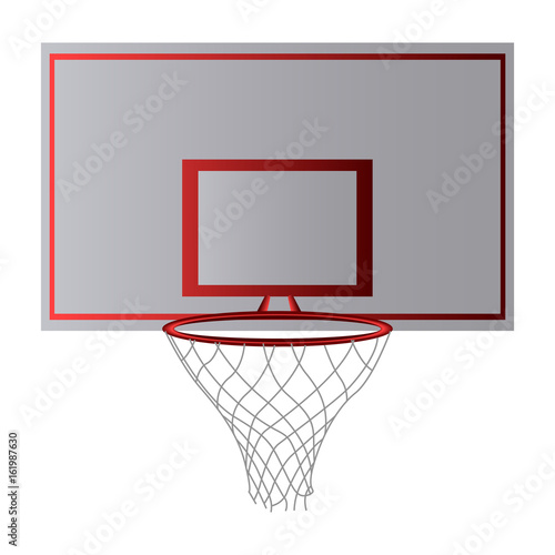 Front view of a basketball net