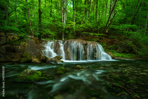 waterfall glow in the forest
