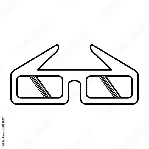 glasses 3d isolated icon vector illustration design