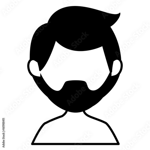 young man shirtless avatar character vector illustration design